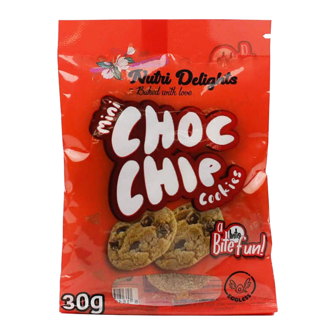 NUTRI DELIGHTS MINI CHOC CHIP COOKIES 30G